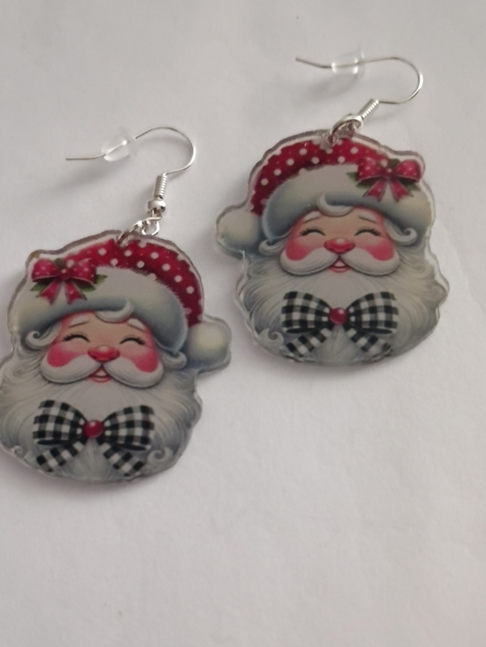 Preseason Sale Santa Face Dangle Earrings - Red Santa Hat